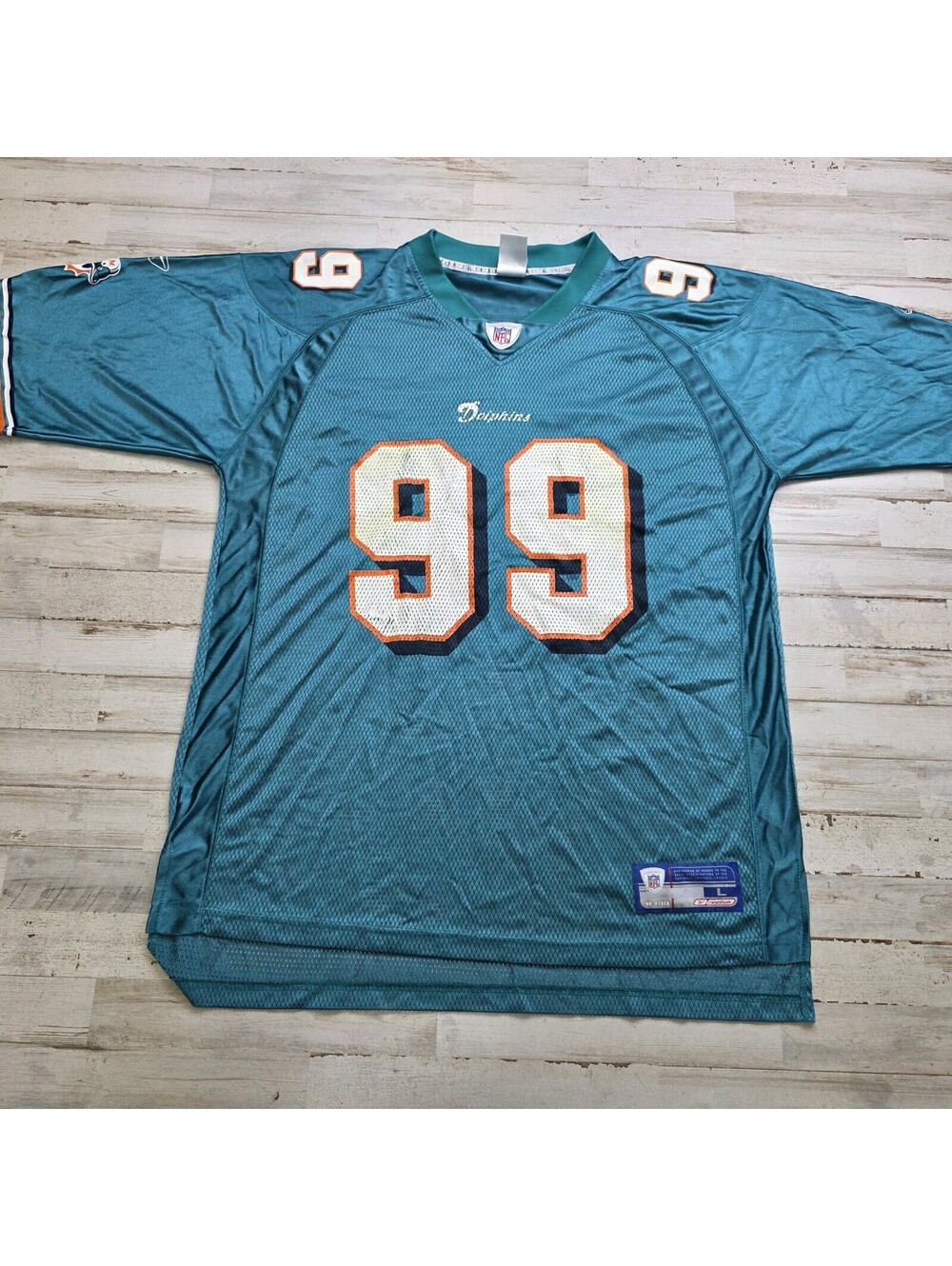 Vintage Miami Dolphins Reebok Jason Taylor #99 Authentic Jersey Men’s  Size LG